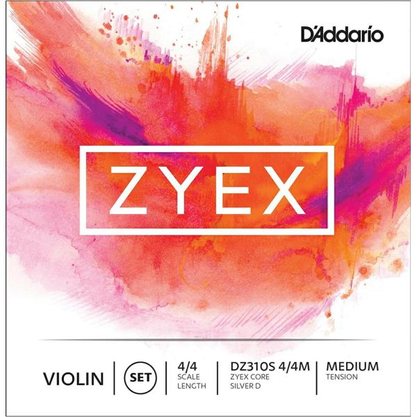 D&apos;Addario バイオリン弦 DZ310S 4/4M ZYEX セット弦 シルバー D線 バラ弦...