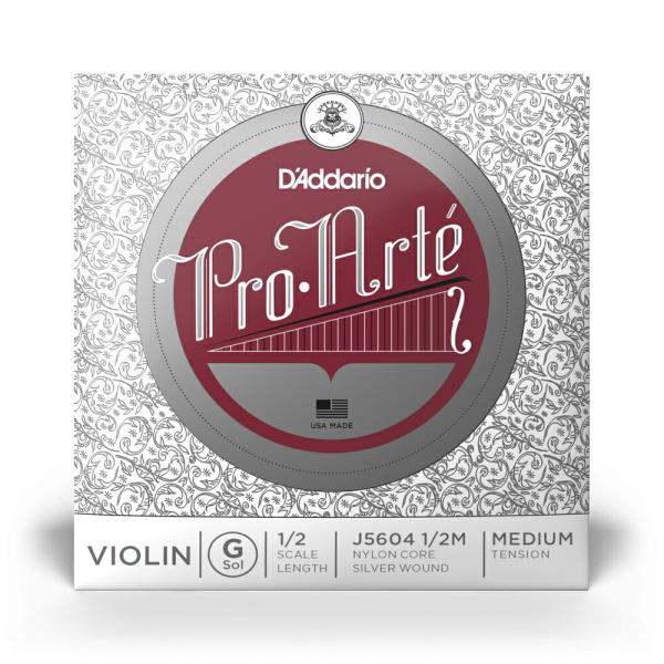 D&apos;Addario バイオリン弦 J5604 1/2M PROARTE G線 バラ弦 1/2スケール...