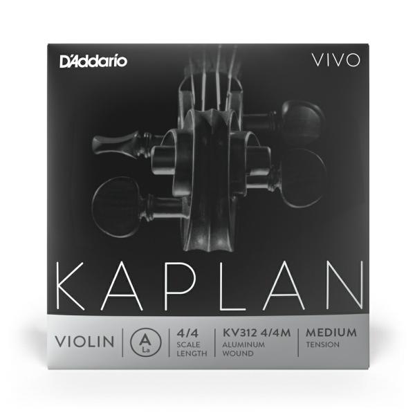 D&apos;Addario バイオリン弦 KV312 4/4M KAPLAN VIVO A線 4/4スケール...