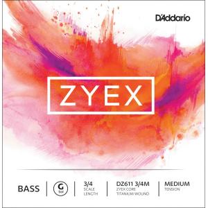 D'Addario ウッドベース弦 DZ611 3/4M Zyex Bass Strings Strings / G-MED［バラ弦/ミディアム］［ダダリオ daddario コントラバス］〈ゆうパケット対応〉｜sakuragakki