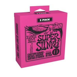 ERNIE BALL エレキギター弦 3セットパック #3223 ニッケルワウンド Super Slinky〔アーニーボール〕｜サクラ楽器 Yahoo!ショッピング店