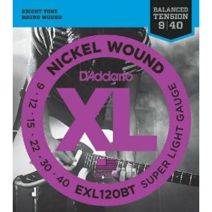 D'Addario ダダリオ エレキギター弦 EXL120BT "Nickel Wound Balanced Tension Super Light"［EXL-120BT daddario エレキ弦］〈ゆうパケット対応〉｜sakuragakki