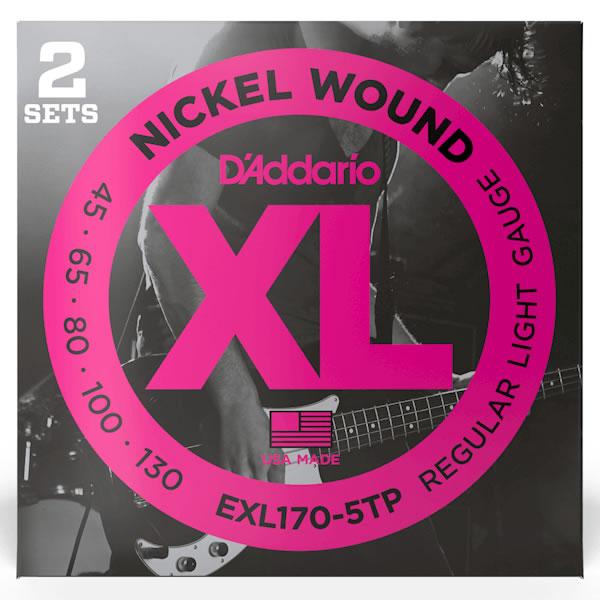 D'Addario ダダリオ ベース弦 Long EXL170-5TP 2セットパック〔ニッケル d...
