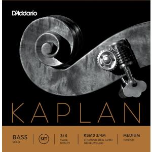D'Addario ウッドベース弦 KS610 3/4M Kaplan Solo Bass Strings / SET-MED［セット弦/ミディアム］［ダダリオ daddario コントラバス］｜sakuragakki