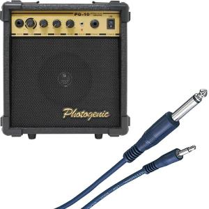 アンプ+ケーブル 2点セット〔10Wアンプ PG-10、ケーブル TD30MPP〕〔電子ドラム GLHS-01の接続に！〕
