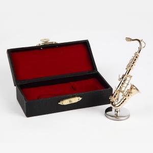 ミニチュア楽器 テナーサックス 約1/6サイズゴールド SUNRISE SOUND