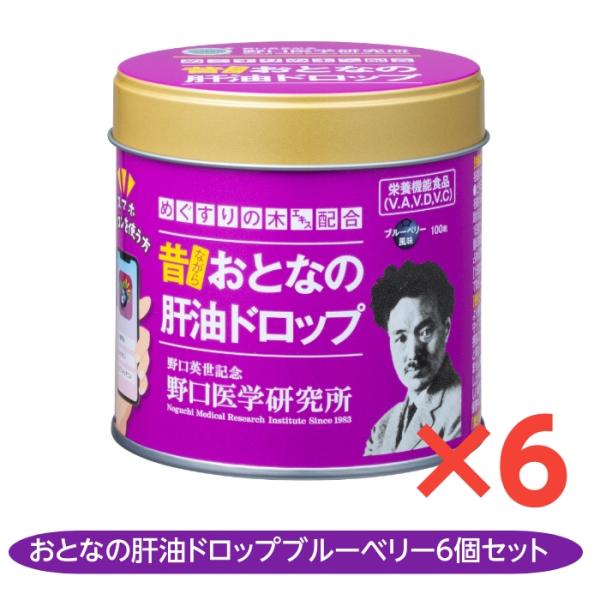 おとなの肝油ドロップブルーベリープラス 100粒 6個セット めぐすりの木 ビタミンA ビタミンD ...