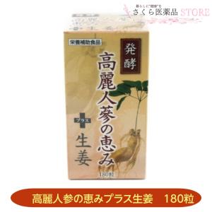 高麗人参の恵みプラス生姜 180粒 発酵紅高麗人参 黒にんにく 鉄 元気プロジェクトの商品画像