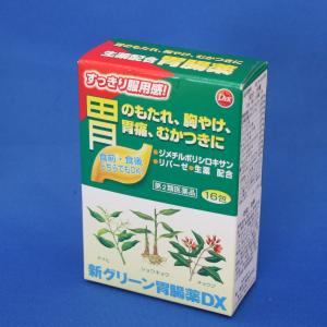 胃のもたれ・胸やけ・胃痛 新グリーン胃腸薬DX 16包入 5個セット 富山