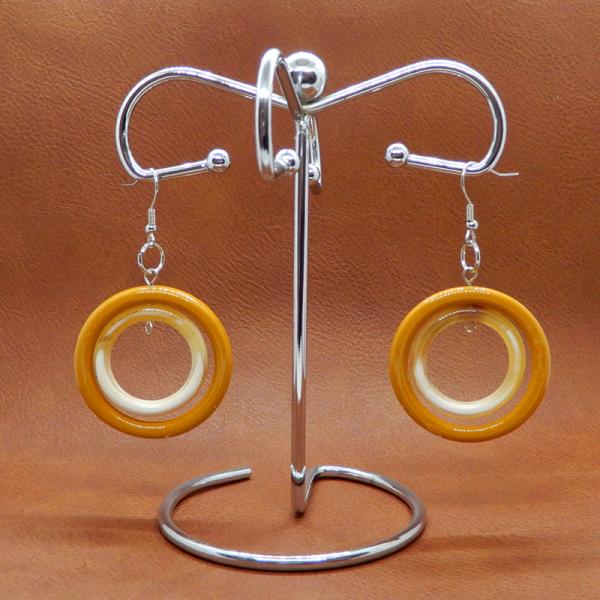 水牛ピアス ダブルリング マスタード mustard バッファローホーン レディス アクセサリー [...