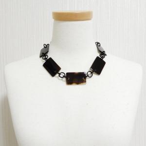 水牛 ショートネックレス レクタングル 45.5cm（33）バッファロー 