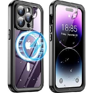 Temdan iPhone 14 Pro Max対応ケース 防水、9H強化ガラススクリーンプロテクタ...