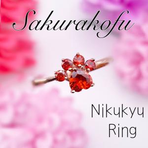 ❤︎キラキラ肉球小物入れ‪‪❤︎‬オパールリング‪‪❤︎‬ レディース リング 指輪 かわいい 肉球 デザイン ブルーオパール