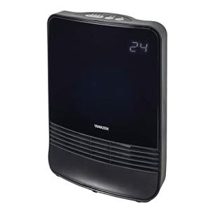 [山善] セラミックファンヒーター セラミックヒーター 小型 温度センサー付 省エネ 1200W 出力切替2段階 オートオフタイマー 転倒オフスイッチ