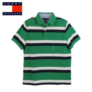 50%OFF トミーヒルフィガー TOMMY HILFIGER XS S size クリックポストで送料無料 ポロシャツ Polo-Shirt  グリーン＆ホワイト＆ネイビー 正規品｜sakuramoon