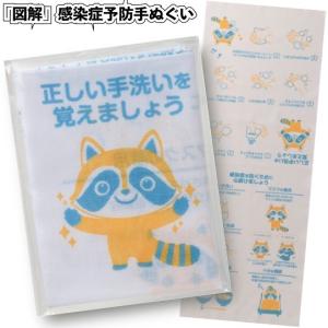 1個あたり150円送料無料　「図解」感染症予防手ぬぐい180枚セット　　景品 粗品 衛生 手洗い｜sakuranboya