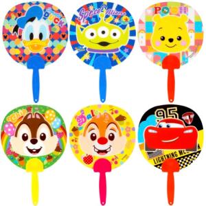 ディズニー顔柄ミニうちわ 景品 粗品 防水 扇...の詳細画像2