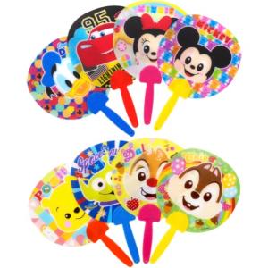 ディズニー顔柄ミニうちわ 景品 粗品 防水 扇...の詳細画像3