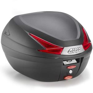 GIVI (ジビ) バイク用 リアボックス 33L 未塗装ブラック レッドレンズ モノロックケース B330N 99897｜sakuranokomichi