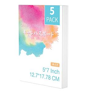キャンバス キャンバスボード 127x177mm 5枚/セット ボールドキャンバス 張りキャンバス 絵画ボード アクリル絵の具 油絵 絵画 中目
