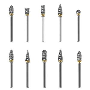 超硬バー ルータービット タングステン リューター ビット 加工 切削 研磨用 10 本 セット
