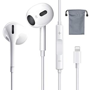 2022年モデル型 iPhone用 イヤホン 有線 イヤホン マイク付き ライトニング イヤホンマイク ノイズキャンセリング HiFi 重低音