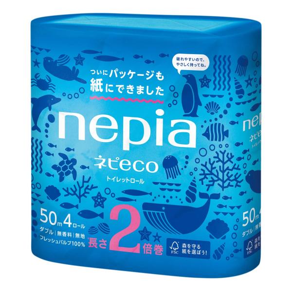 ネピア ネピeco トイレットロール 2倍巻4ロールダブル