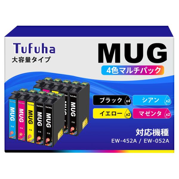 MUG-4CL マグカップ インク エプソン 用 MUG 互換インクカートリッジ マグカップ 4色パ...