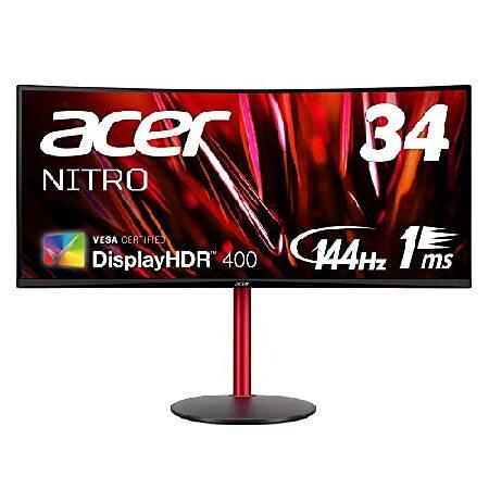 Acer ゲーミングモニター Nitro XZ342CUPbmiiphx 34インチ湾曲 VA 非光...