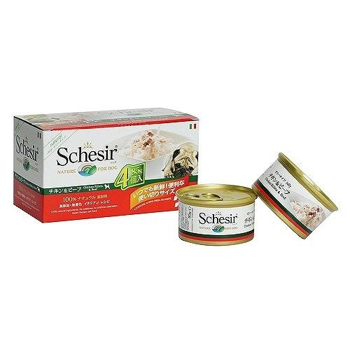 Schesir　シシア　チキンフィレ＆ビーフフィレ　85g×4個パック(ドッグフード)【正規品】
