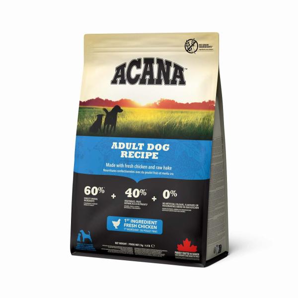 【アウトレット★ジッパー不良】アカナ　アダルトドッグレシピ　2ｋｇ【ドッグフード】【正規品】