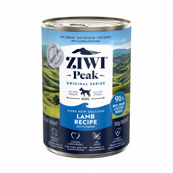 ZIWI Peak（ジウィピーク） ドッグ缶ラム390g【トッピングにおすすめ】【正規品】