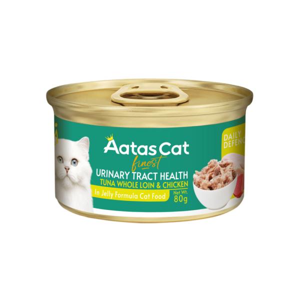 アタス キャットフード デイリーディフェンス　ツナ＆チキン　ユリナリー　80ｇ×24個（1ケース） ...