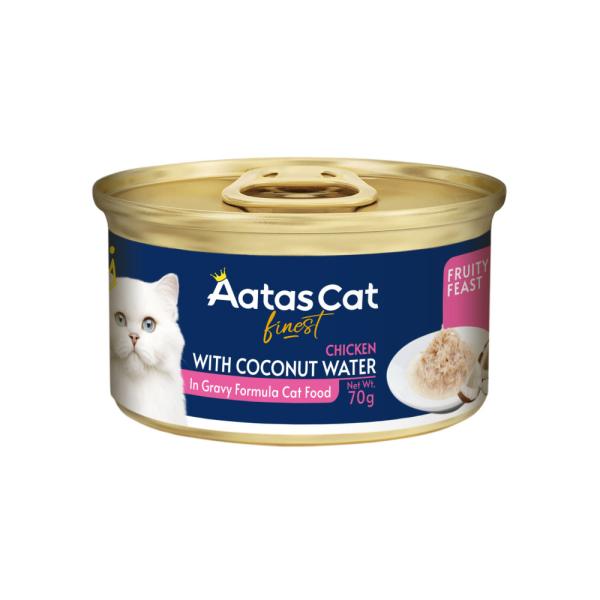 アタス キャットフード フルーティーフィースト　チキンwithココナッツウォーター　70g グレイン...
