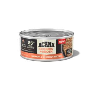 アカナ チャンクインブロス サーモン＆チキンレシピ　アダルトキャット　155g【キャットフード】【成猫用】【猫缶】【正規品】