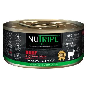 全年齢用 総合栄養 キャットフード NUTRIPE ニュートライプ ビーフ＆グリーントライプ 95g×24個（1ケース）(キャットフード)（猫缶）【正規品】｜sakurasow-2
