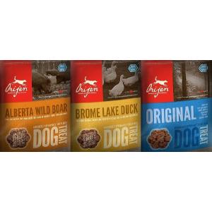 オリジン　フリーズドライドッグトリーツ　3袋セット、オリジナルダック欠品に付きワイルドボア3袋のセット+オマケ1袋になります。