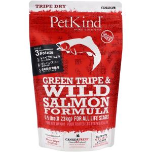 PatKind TripeDry グリーントライプ＆ワイルドサーモン　230g（ペットカインド）正規...