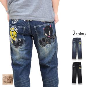 BETTY BOOP × Ed Hardy 総刺繍デニムパンツ ベティ×エド ハーディー