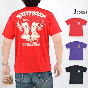 BR×BETTYコラボ ドライ半袖Tシャツ The BRAVE-MAN BBB-2369 ブレイブマン ベティーちゃん 吸汗速乾｜sakurastyle