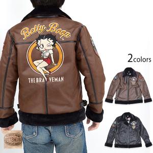 BR×BETTYコラボ スカジャン The BRAVE-MAN BBB-2235 ブレイブマン 刺繍