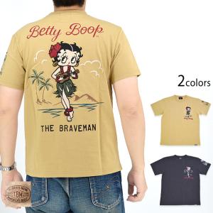 BR×BETTYコラボ 天竺半袖Tシャツ The BRAVE-MAN BBB-2415 ブレイブマン ベティーちゃん 刺繍｜sakurastyle