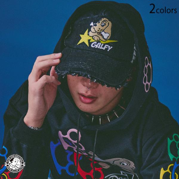 星のわんちゃんボロボロCAP GALFY 161007 ガルフィー 帽子 ダメージ加工 ユニセックス