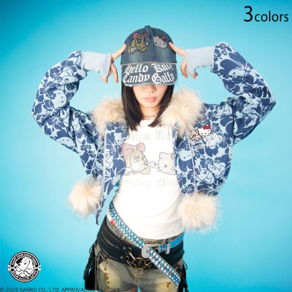 CANDY GALFY × HELLO KITTY コラボ キラキラデニムキャップ◆GALFY爆買