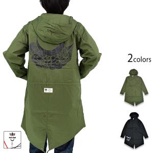 ツモリチサト　モッズコート　リバーシブル　総柄×オリーブグリーン　中綿 ツモリチサト モッズコート リバーシブル 総柄×オリーブグリーン 中綿