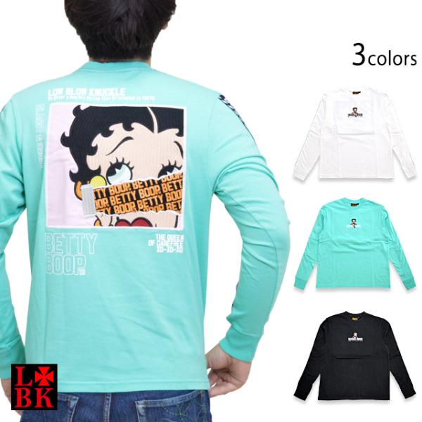 ロウブロウナックル×BETTY サイドラインBOOPロングTシャツ ロウブロウナックル 561872...