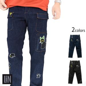 ラミ＆アール「猫の住む街」総刺繍キュロット LIN レディース AL-75753