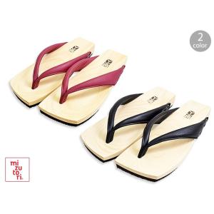 下駄「スムース革」 mizutori 水鳥工業 SA-06 日本製 国産 メンズ 夏 履物 送料無料...