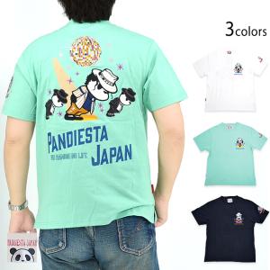 KING OF PDJ半袖Tシャツ PANDIESTA JAPAN 554853 パンディエスタジャパン パンダ 刺繍 マイケルジャクソン｜サクラスタイル