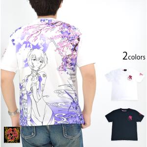 EVANGELION×錦 綾波富士桜半袖Tシャツ 錦 585352 和柄 和風 刺繍 新